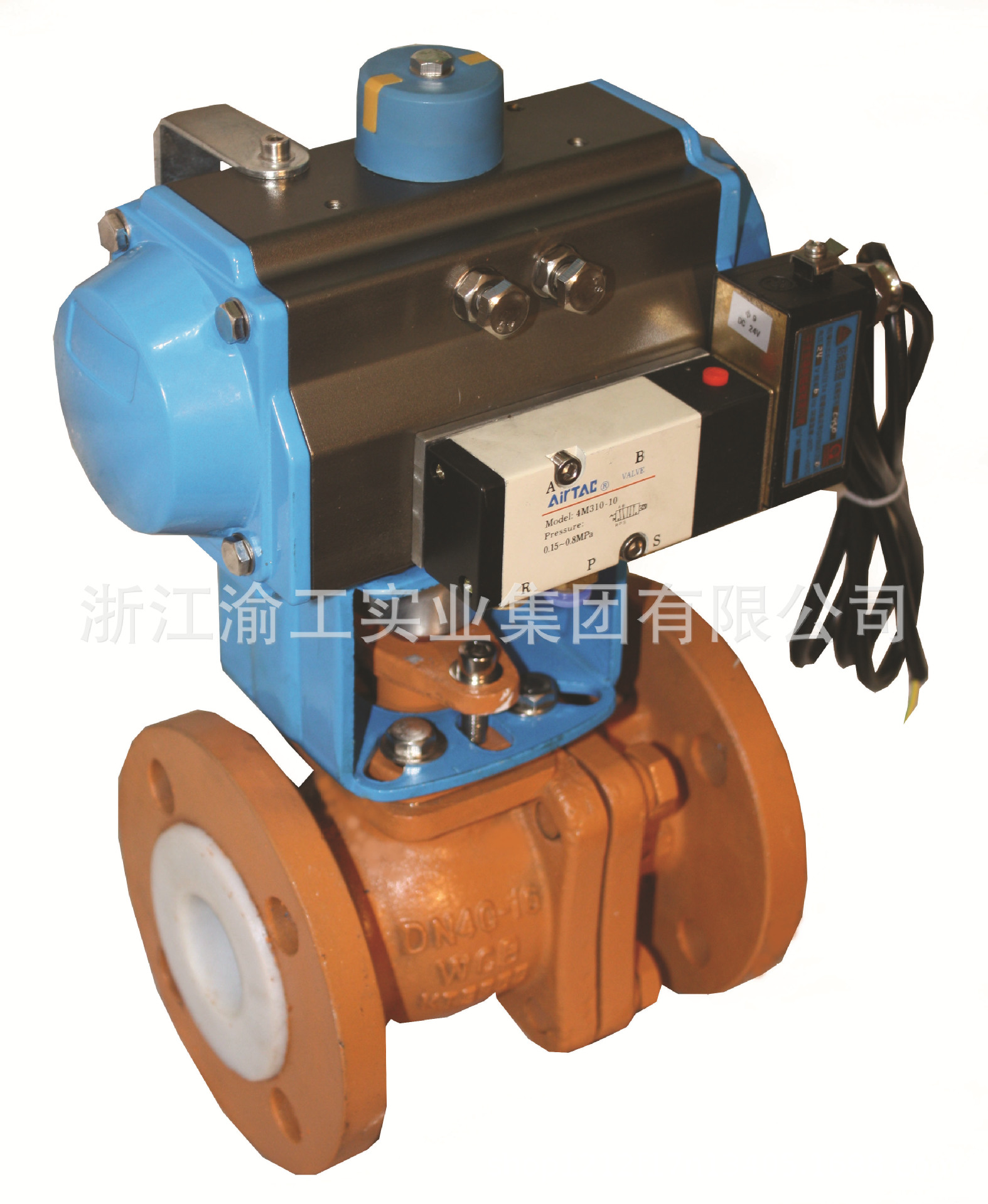 气动衬氟球阀Q641F4-16C-DN50