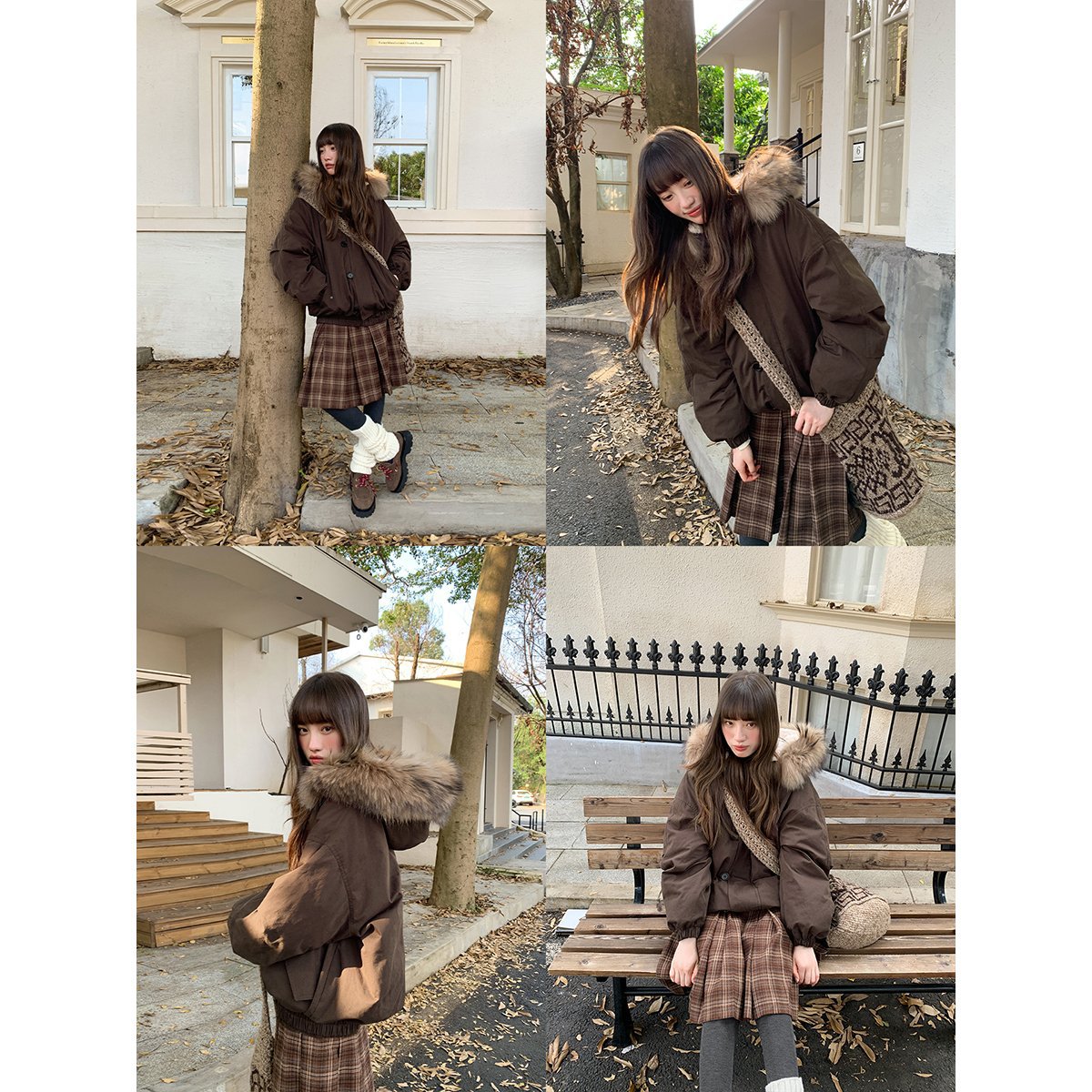 90 White Duck down Hooded Large Fur Collar down Jacket for Women in Autumn and Winter Loose Slimming Look Design Jacket