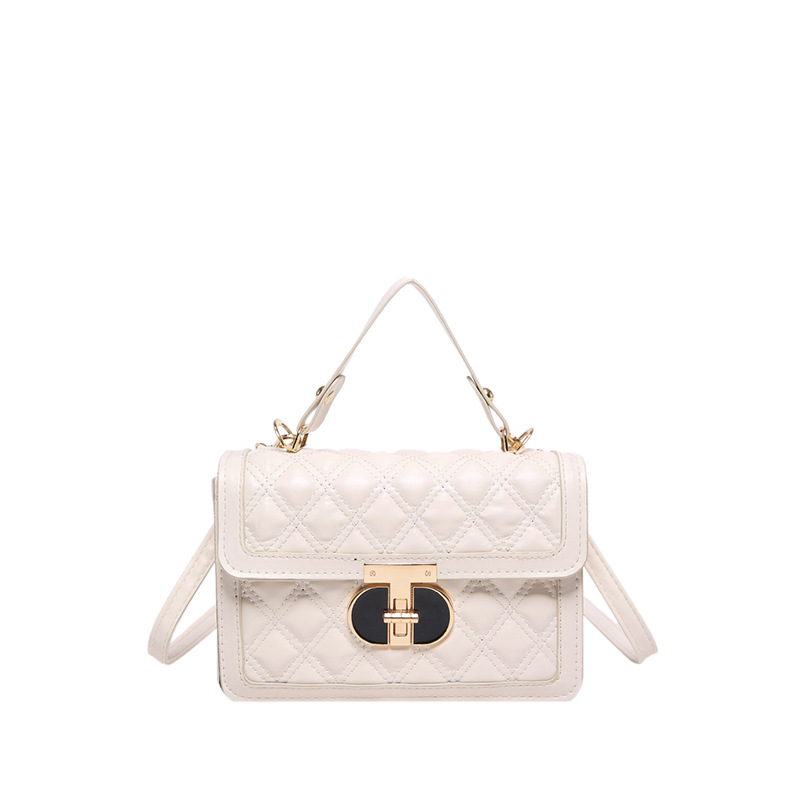 2024 invierno nuevo temperamento de moda bolso de mujer de bloqueo estilo coreano estilo de moda bordado rombo bolso pequeño bolso de mano mochila