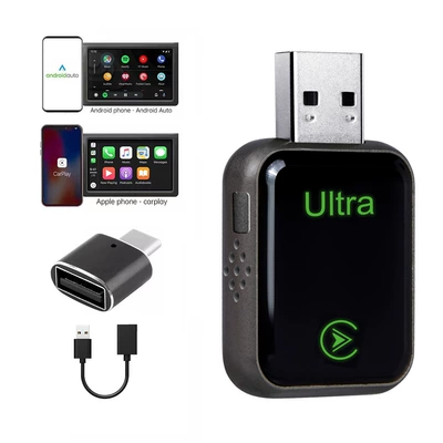 Auto Two-In-One Adapter – Simsiz CarPlay və Android Auto - k7b-gun-gray-double-sided-luminous-extension-cord-overseas-version