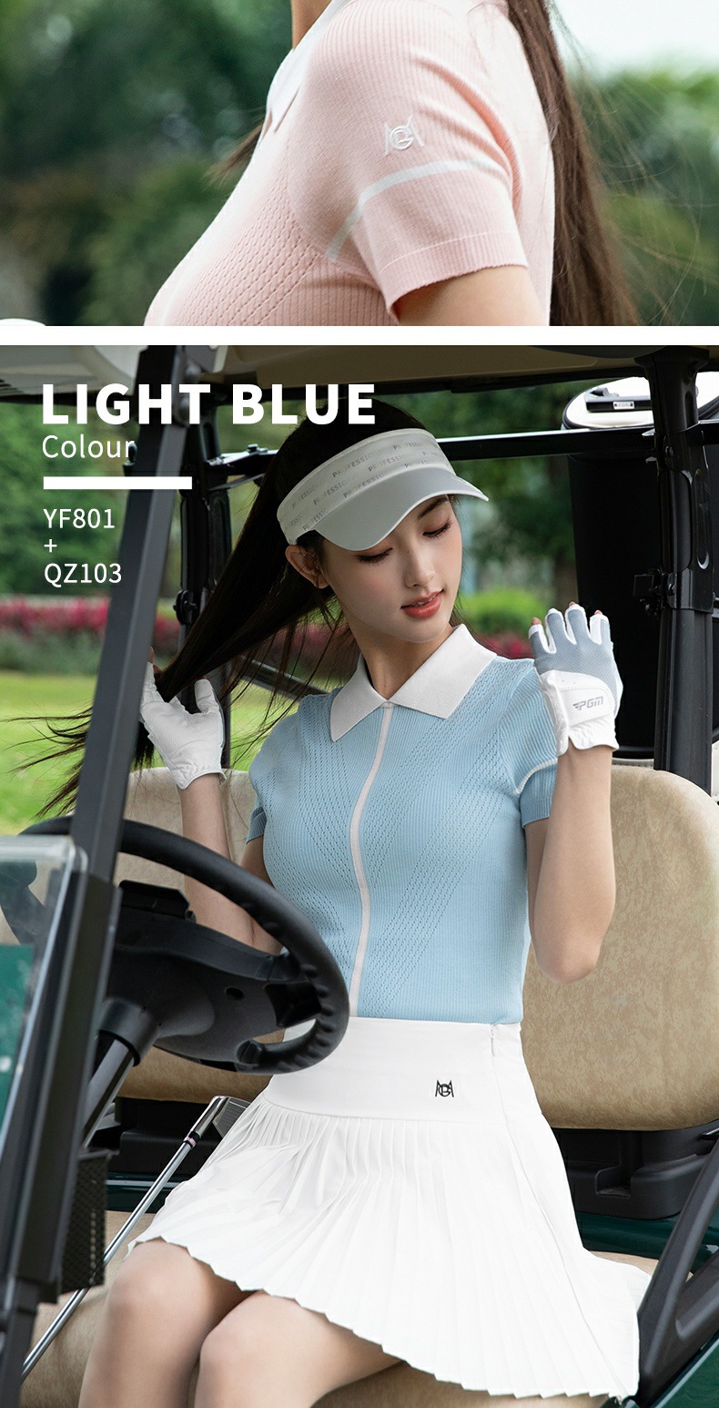 Áo polo nữ thể thao golf tennis tay ngắn chất liệu co giãn thoáng khí — YF801-POLO màu xanh nhạt [Nhẹ và thoáng khí/dệt kim đàn hồi cao/ve áo lớn của Châu Âu và Châu Mỹ], YF801-Sakura Phấn hoa POLO [Nhẹ và thoáng khí/Dệt kim đàn hồi cao/Ve lớn Âu Mỹ], YF801-POLO trắng [Nhẹ và thoáng khí/dệt kim đàn hồi cao/ve áo lớn của Châu Âu và Châu Mỹ] chi tiết 8