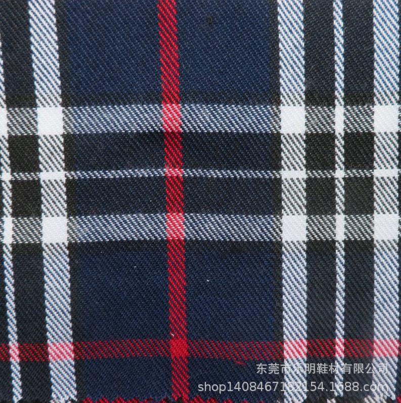GB1028色织TR苏格兰格子适用鞋子帽子服装布料