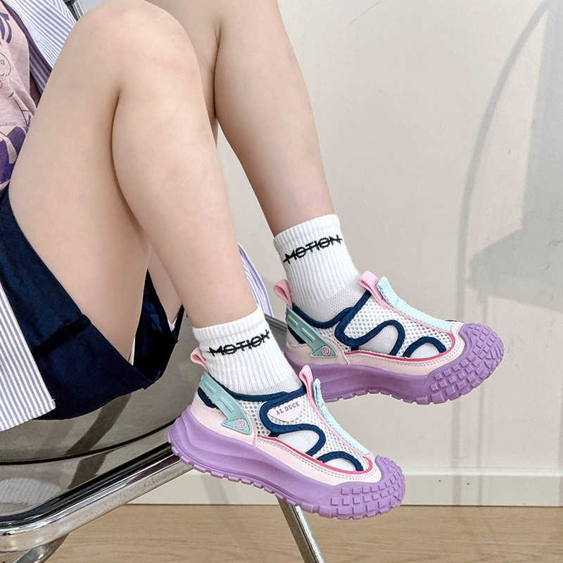 Весенне-летняя новая спортивная обувь для мальчиков, одинарная сетка, обувь для девочек, повседневная обувь на мягкой подошве, модная