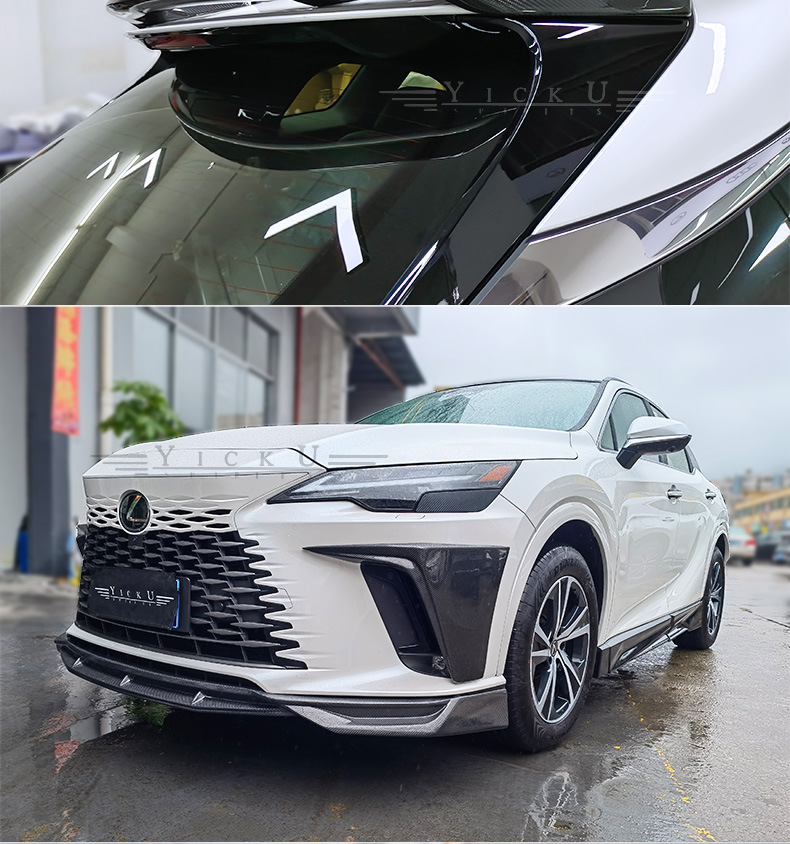 Suitable for 23-25 Lexus Rx350 Modified Trd Carbon Fiber Front Lip, Rear Lip, Side Skirt and Tail Top Wing