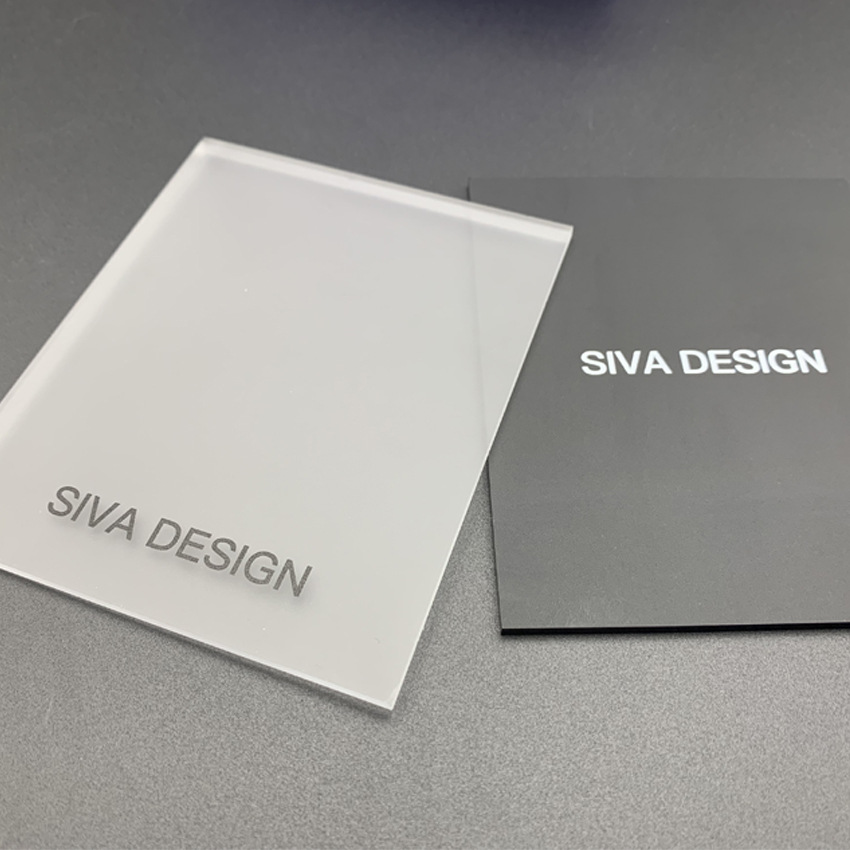 黑色磨砂美甲板亚克力切割双面哑光板加工DIY印刷LOGO