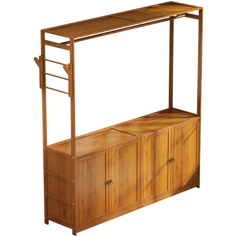 Perchero de piso moderno minimalista estante de almacenamiento de madera maciza esquina dormitorio creativo estante de almacenamiento multifuncional estante de ropa