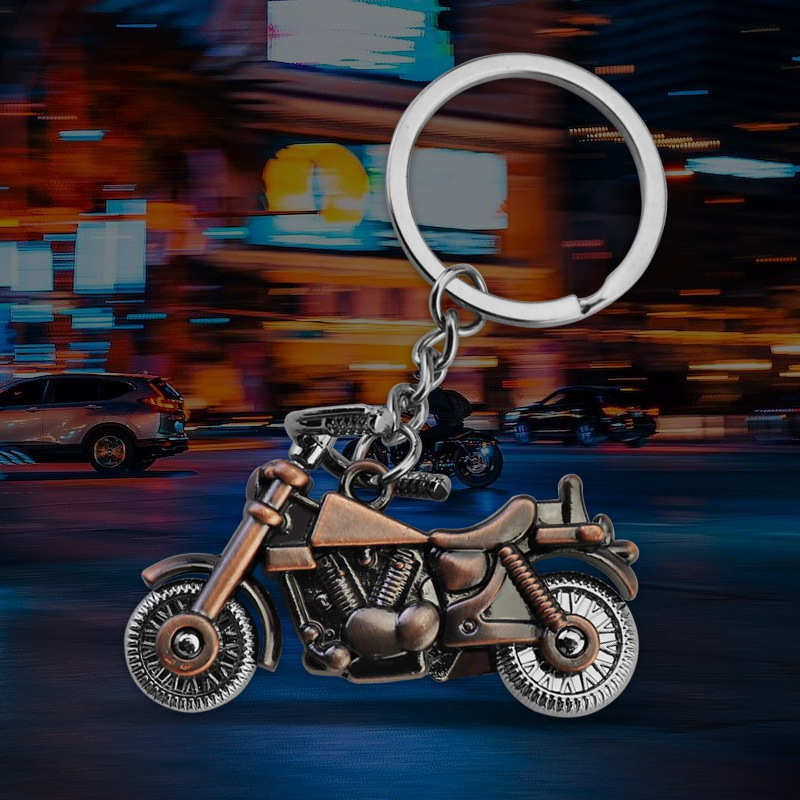 Simulation Cool Safety Helmet Motorcycle suit Keychain Metal Helmet Keychain Pendant Motorcycle Keychain