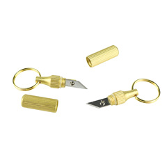 Package Delivery Knife Keychain Portable Mini Brass Pendant Knife Unboxing Gadget Convenient Capsule Knife