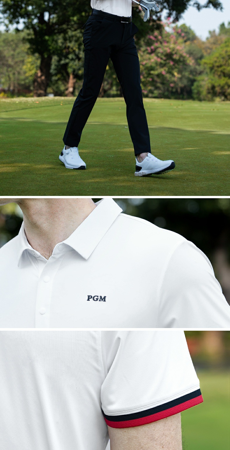 Áo polo nam PGM tay ngắn vải co giãn nhanh khô, cổ bẻ thể thao — YF770-Tay ngắn màu đỏ [Vải hút ẩm và nhanh khô/co giãn cao/cổ tay áo có gân], YF770-Tay ngắn màu đen [Vải hút ẩm và nhanh khô/co giãn cao/cổ tay áo có gân], YF770-Tay ngắn màu trắng [Vải hút ẩm và nhanh khô/co giãn cao/cổ tay áo có gân] chi tiết 11
