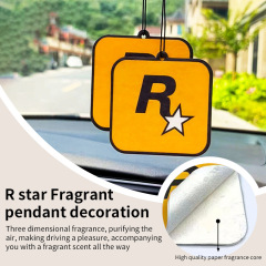 国境を越えた車のアロマタブレット、車のインテリアアクセサリー、香水ペンダント、Rスターアロマタブレット、フレッシュエア用品、アロマタブレット卸売