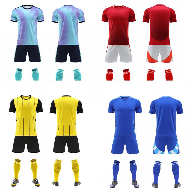 Football Uniform Suit New Light Board Football Jersey Game Team Uniform Adult and Kidsren Club Football Training Uniform 30 Styles
