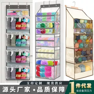 跨境多功能门后储物挂袋纱线棒针毛线壁挂式多层杂物整理收纳挂袋