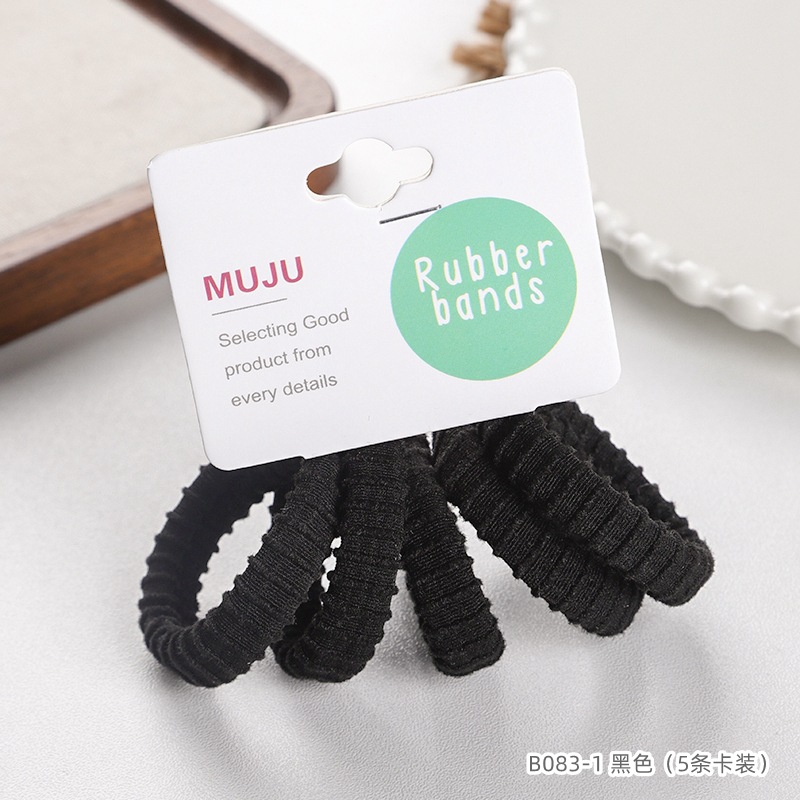 [Carga de tarjeta] sensación de alto nivel coreano de cabello de código de barras de moda de alta elasticidad de cabello anillo de cabello correa de cola de caballo