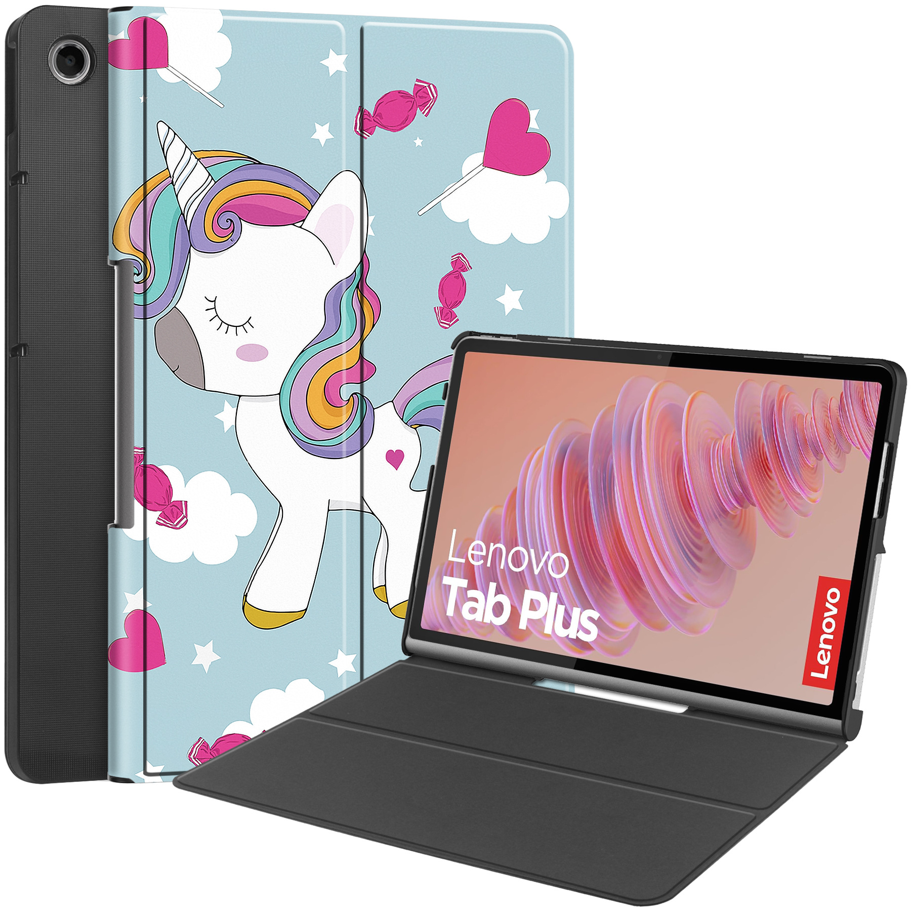 Soporte triple plegable para Lenovo Tab Plus TB351FU 11,5 "Cover