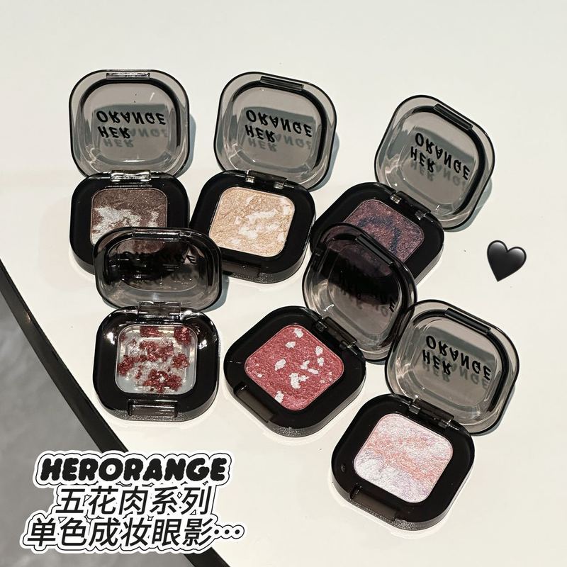 HERORANGE~土豆泥五花肉眼影珠光爆闪细腻持妆高光提亮卧蚕眼影盘|undefined