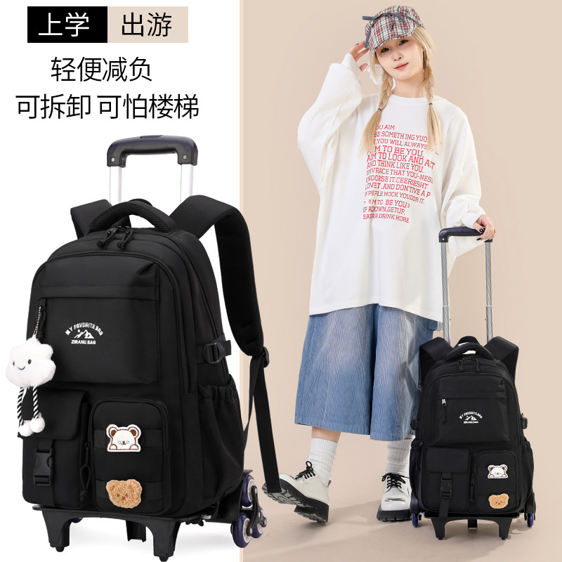 Nuevas mochilas escolares transfronterizas para estudiantes de secundaria y preparatoria, mochilas escolares de gran capacidad, estilo coreano, viento, anti-salpicaduras