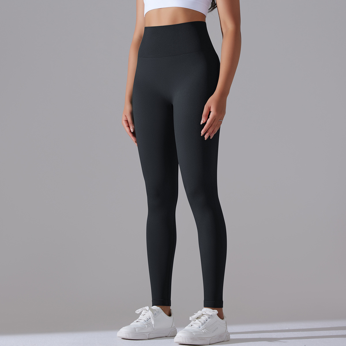 Modern Style Simple Style Solid Color Nylon Cotton Blend Active Bottoms Leggings display picture 2