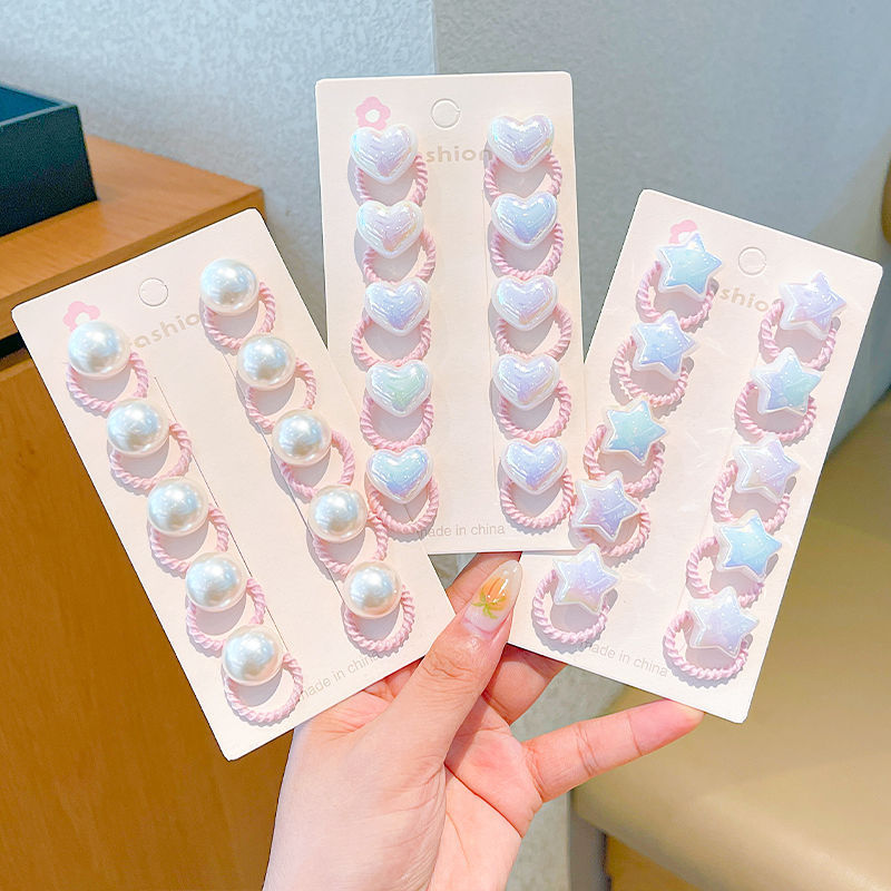 宝宝皮筋高弹力扎辫子不伤发小女孩头绳女童爱心发圈儿童发绳耐用|undefined