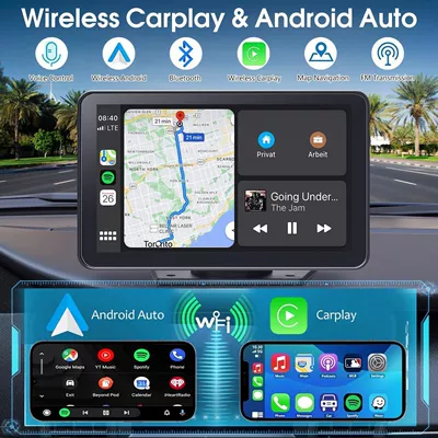 High-Definition Reversing Image, Simsiz CarPlay və Android Auto