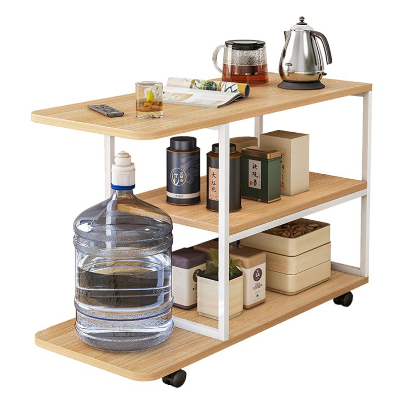 Mesa auxiliar sofá gabinete lateral sala de estar mesa auxiliar sofá móvil moderno minimalista lado té gabinete hogar hierro mesa cuadrada