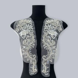 Cross-border e-commerce exclusively for European and American beaded sequined collar placket front collar bridal dress wedding dress decoration accessories