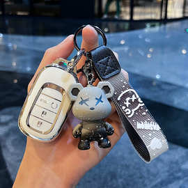 适用图片2022款十一代思域汽车钥匙套11代思域CRV型格高档壳扣包