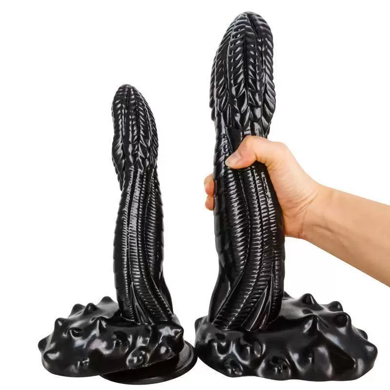  Giant pointed dildo beast-shaped animal-shaped penis black scale simulated penis one-piece generation
