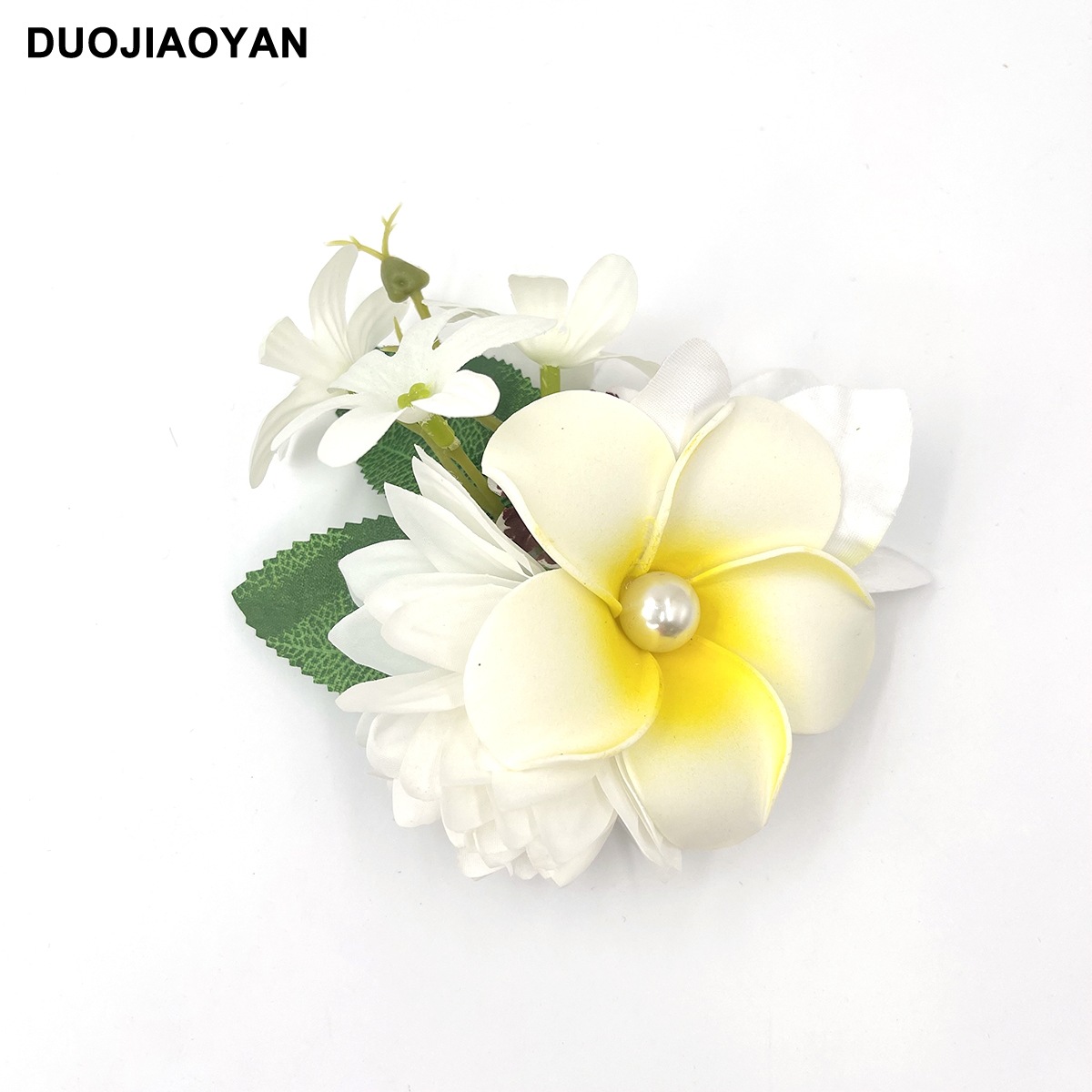 ハワイの卵の花のヘアピンタイ族の祝日のヘアピンの花の真珠のサイドクリップの女性のビーチの休暇の写真のアクセサリー