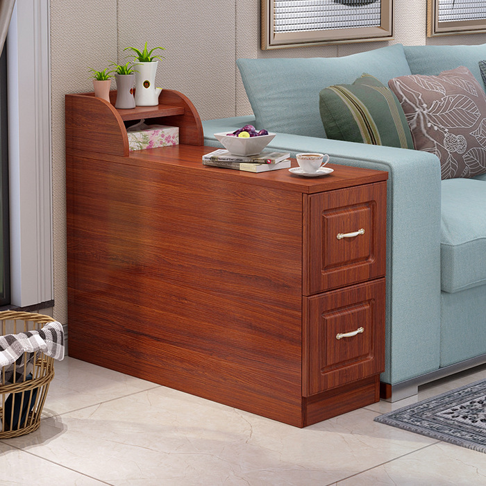 Wholesale Sofa Side Cabinet Side Table Light Luxury Nordic Gap Armrest Cabinet with Door Storage Cabinet Multi-Functional Small Narrow Coffee Table