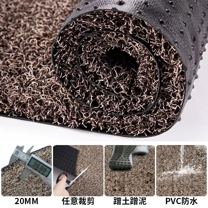 卸売PVCネイル底糸巻きマット、厚手糸巻き、カット可能、車用フロアマット、商業用、ショッピングモール、ホテル用滑り止めマット|undefined