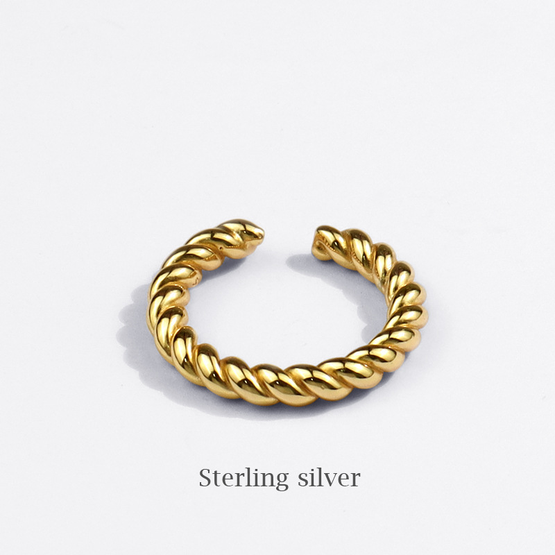 Korean Style Simple Twist Simple Bracelet Ring Female Ins Cold Style Fashion AllMatch Index Finger Ring Open Ornamentpicture8