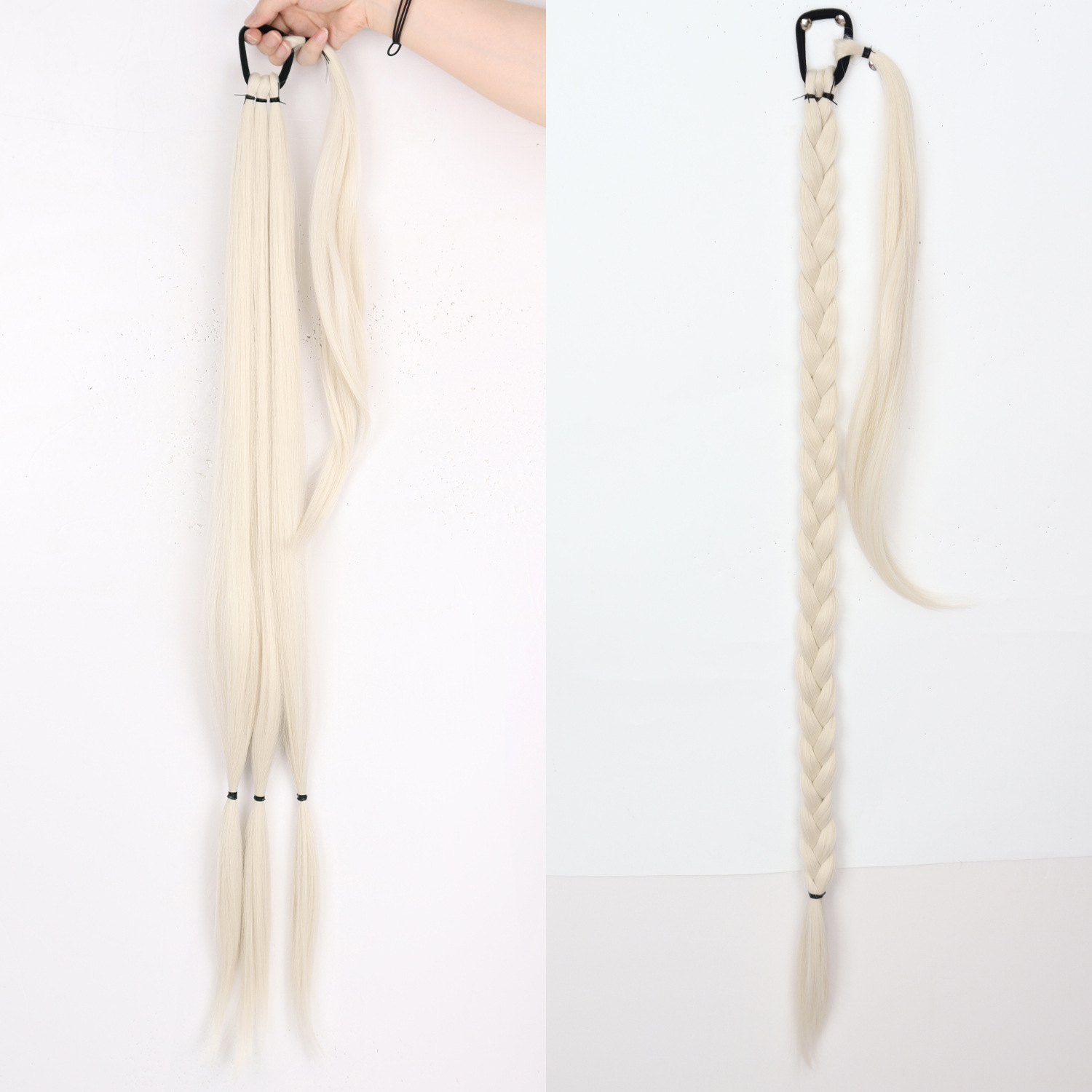 Perucas de cola de caballo mujer enredada moda extensión de cabello cola de caballo fibra sintética peruca cola de caballo peruca