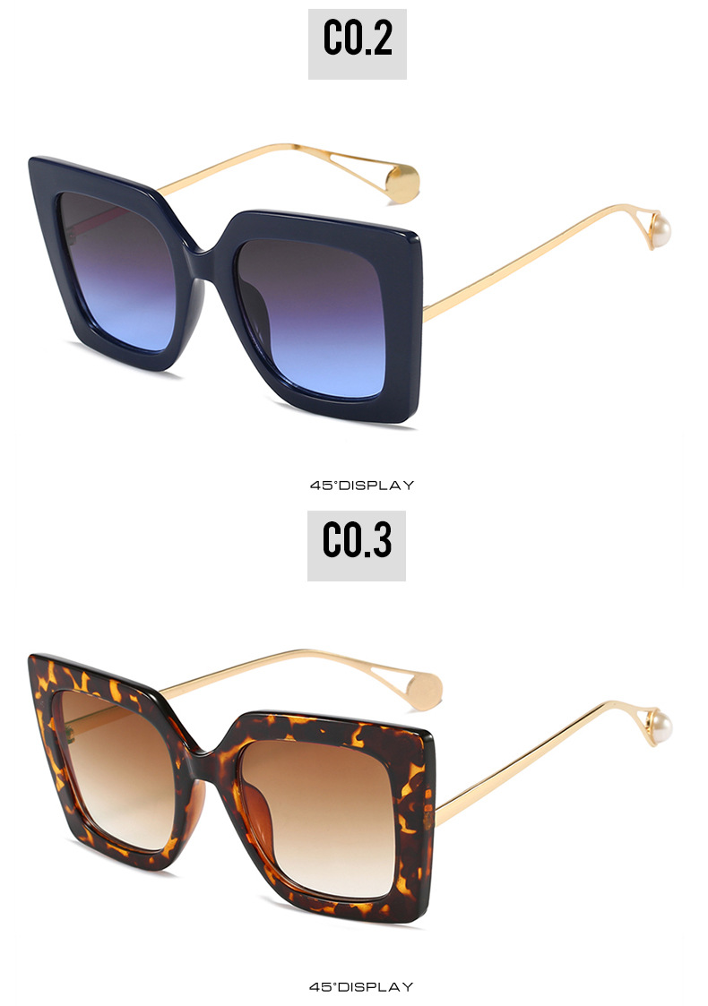 54g Weight Full Frame Glasses Structure Sunglasses Classification PC, UV400 Protection Lens Material Square Glasses Style Outdoor, Travel Occasion Color Block Pattern All Seasons Season Unisex Gender Elegant, Streetwear Style Elegant Streetwear Color Block PC UV400 Protection Square Full Frame Women's Sunglasses 5