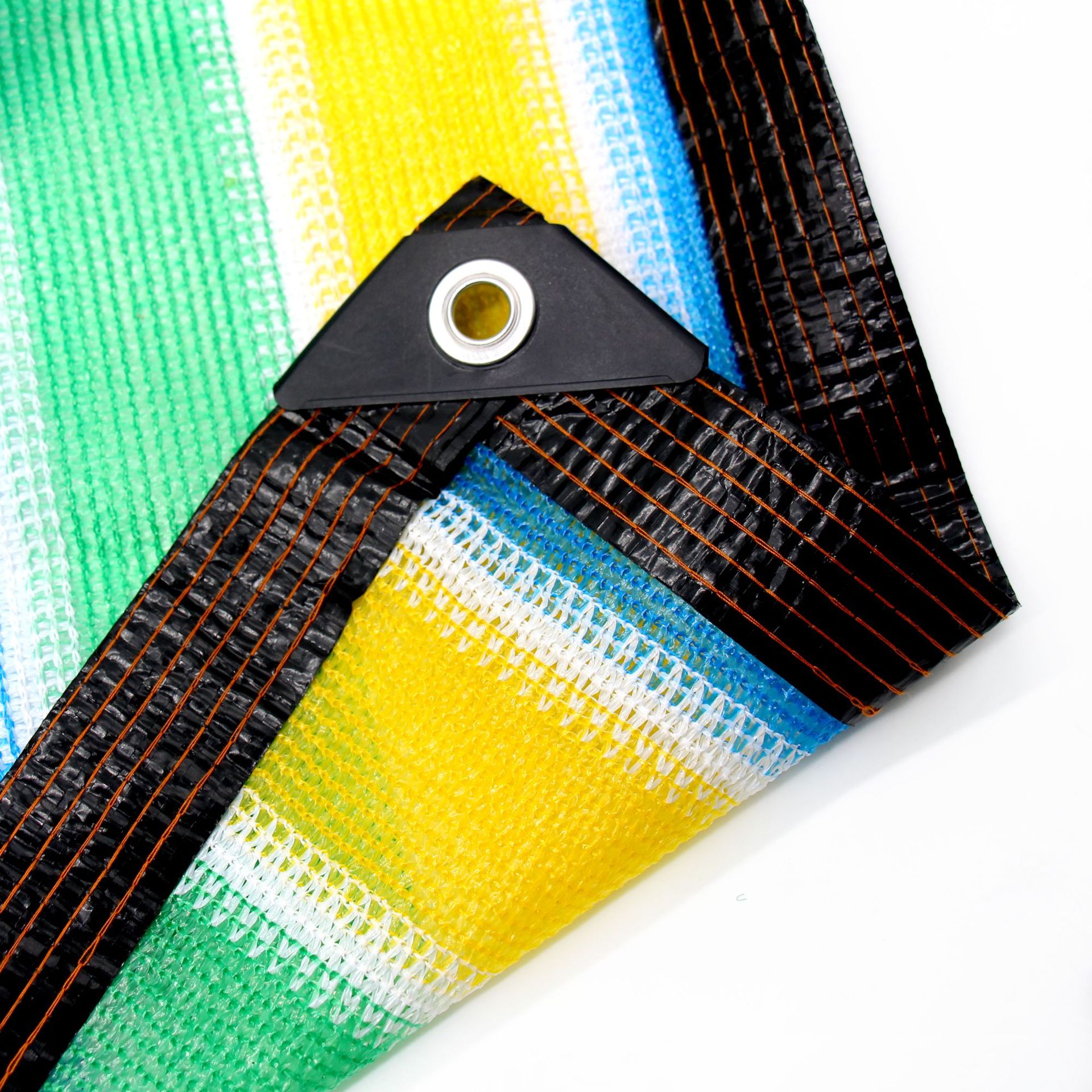 跨境供应亚马逊热销扁丝阳台遮阳网园艺绿植遮阴网彩条网阳台围栏