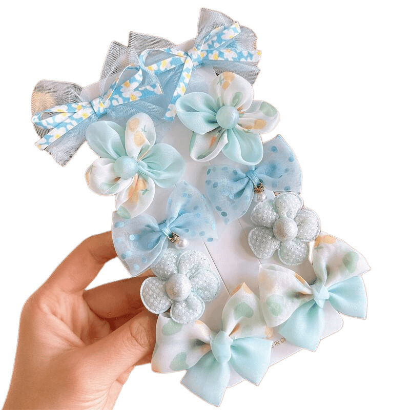 Princesa Súper Hada arco horquilla tela flor horquilla accesorios para el cabello de los niños no lastiman el pelo BB clip chica Bangs clip