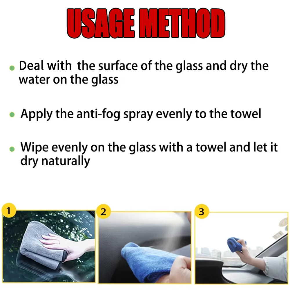 Prepinfoam-P33 Car Glass Anti-Fog Agent Cross-Border Special Front Windshield Rearview Mirror Anti-Fog Spray