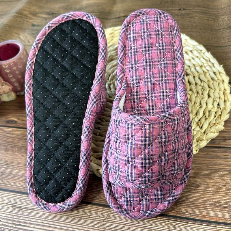 L6 여성용 레드 핑크 체크 무늬 입자 포함