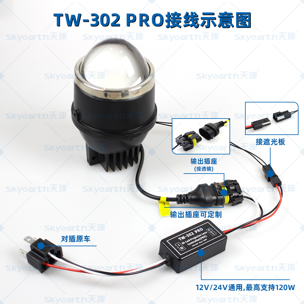 Fábrica directa del controlador de lente del faro del automóvil 120W de alta potencia un controlador de lente de arrastre