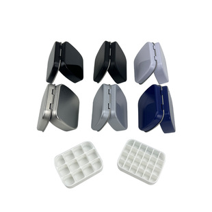 Flip-Top Small Tin Box for Electronic Product Accessories, Empty Box for Watercolor Paints, Compartmentalized Small Candy Packaging, Metal Gift Box