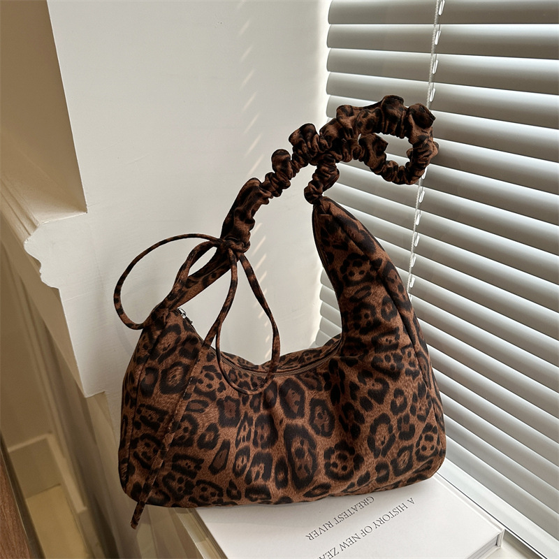 Retro leopardo tote para mujeres 2024 invierno nuevo estilo de viaje al trabajo tote de gran capacidad mochila mochila mochila