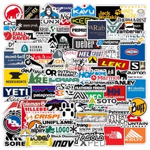 100张户外品牌动物形状涂鸦车贴手机汽车冰箱滑板行李箱亮膜贴纸