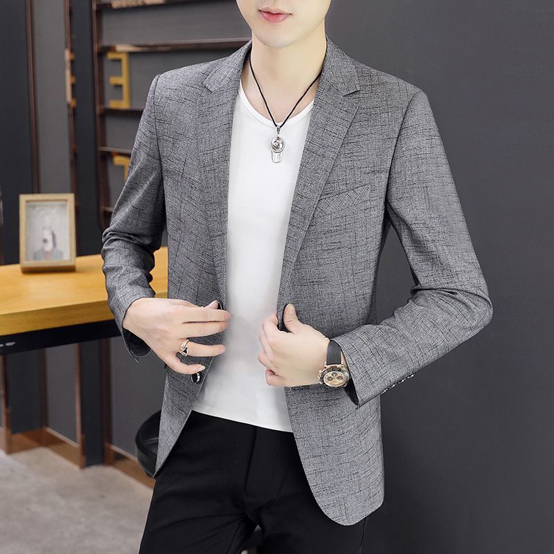 Men's spring trend casual thin classic suit jacket