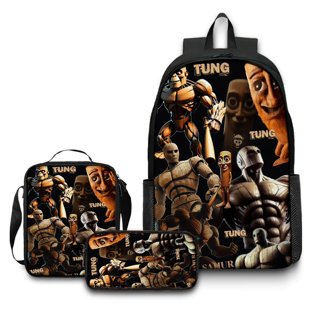 (Cross-border trading), children's backpack, capacious set, 3 piece set