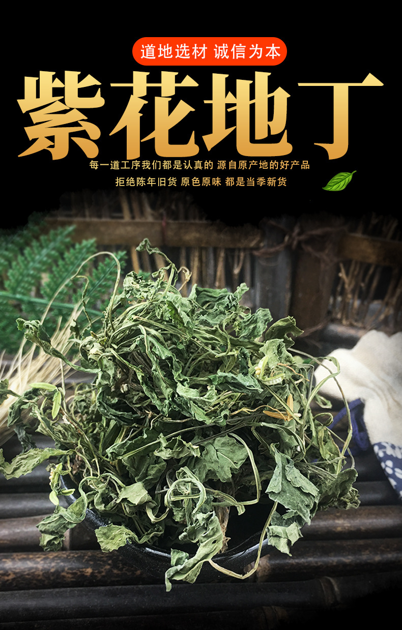 Dried Viola Herb Zi Hua Di Ding Cut Whole Herb Traditional Herbal Tea and Decoction Ingredient 1 Jin 500g key features