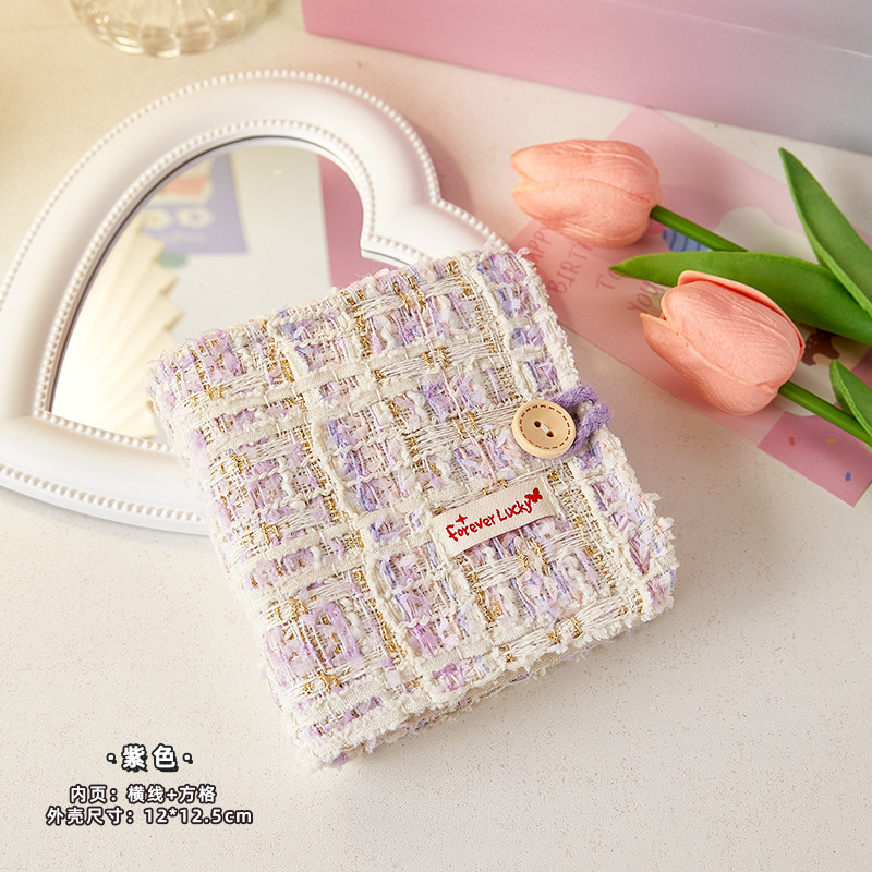 Libro de tarjetas de tela de invierno Libro de tarjetas de cuadrícula de un palacio Libro de mini álbumes de fotos lindo Versión coreana del libro de tarjetas de almacenamiento Polaroid de 3 pulgadas