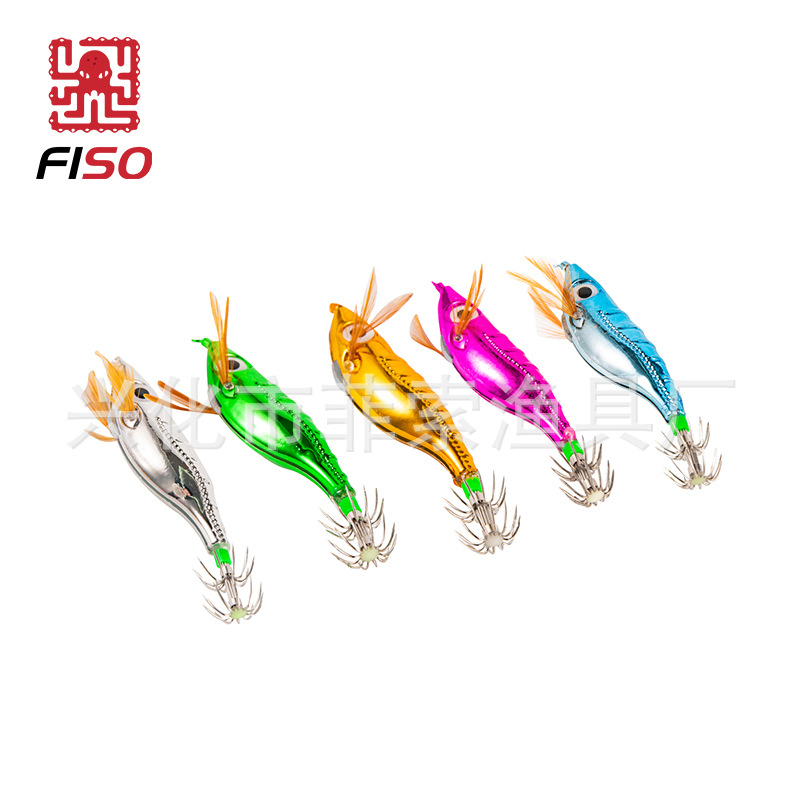 6 Pcs Squid Jig Fishing Lure Hard Baits Fresh Water Bass Swimbait Tackle Gear