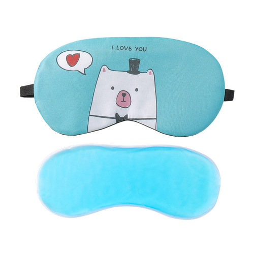 Eye mask, sleep eye mask, light-blocking ice eye mask, independent pack, cute cartoon student ice bag, eye fatigue eye mask