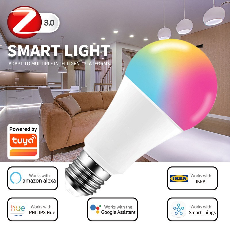 塗鴉Zigbee 3.0智能球泡燈Alexa Google Hue SmartThings支持網關