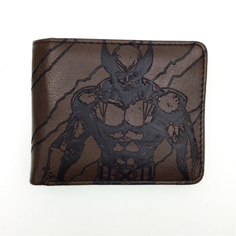 Spider-Man Deadpool relieve bolso de cambio superhéroes perimetral Wolverine Hulk estudiantes hombres y mujeres bolsas de tarjetas PU