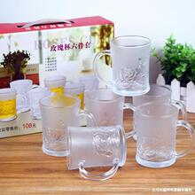 炫彩雨点杯六件套两件套彩虹杯水晶杯玻璃杯套装广告促销礼品批发